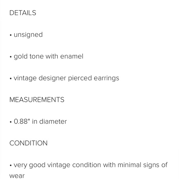 Vintage Anchor Cream/Gold Pierced Earrings - Picture 6 of 6